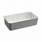 Anodized aluminium oblong baking tray for bread