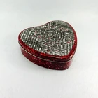 Promotional gift metal packaging heart shaped wedding candy tin box