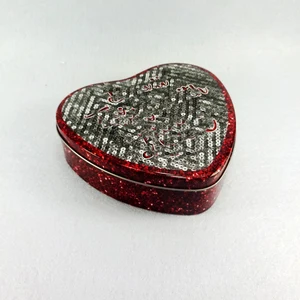 gift metal packaging heart shaped wedding candy tin box