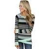 Cheap Multi Striped Long Sleeve Top For Women Ladies Clothing Online