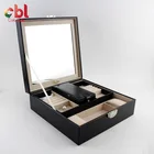 Superior quality wholesale Funky leather made mirror box jewellery box