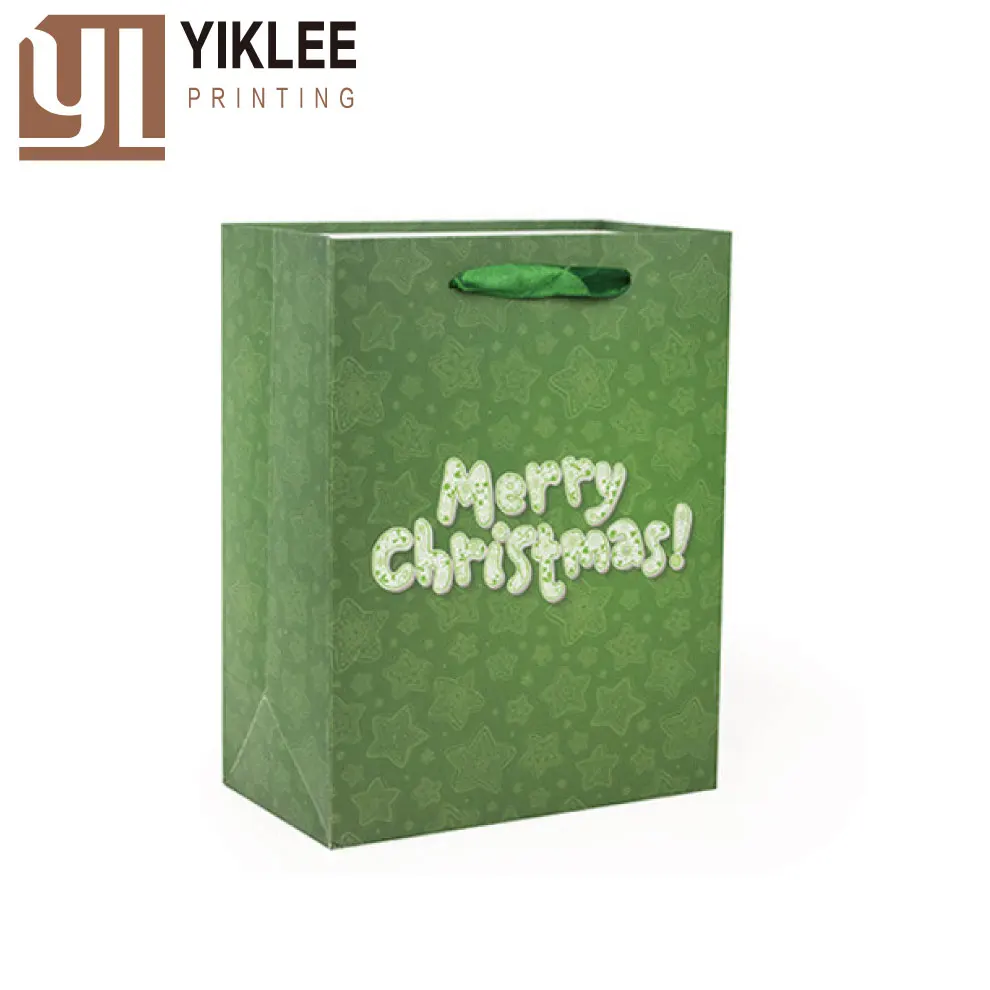 merry christmas paper bag for gift packaging custom christmas