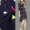 New design 100% rayon black cherry print floral fabric for dress lining wholesale