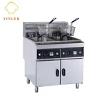 Kitchen Equipment Stainless Steel Two Tanks Industrial Electric Fryer