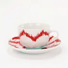 Red And White Color Round Shape Bone China Dinner Set Made In China