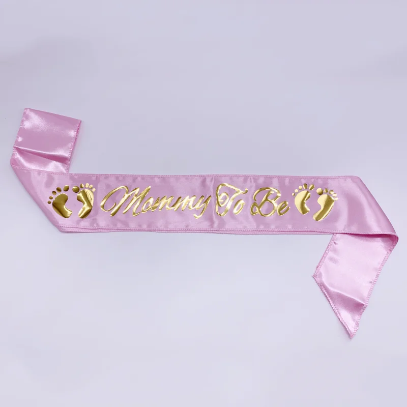 new baby shower/double-deck baby feet patterns/mommy to be sash