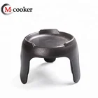 Cast iron Enamel hot pot kitchen ware dessert pot mini milk butter warmer fondue set