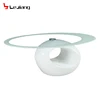 tempered glass coffee table cheap side table living room glass teapoy