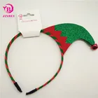 Classic Red & Green Flashing Christmas Hair Accessory Headband Glitter Top Hat Headband For Women Girls