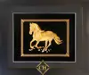 3D gold foil Horse design frame