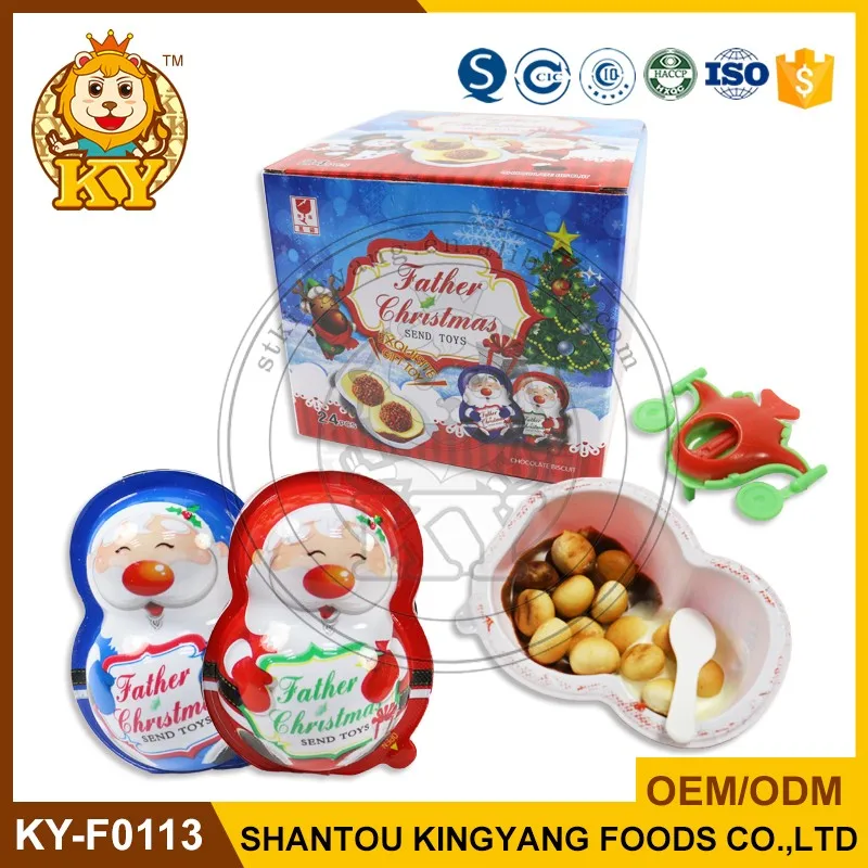 name: santa christmas chocolate biscuit toy egg spec: 15g*24pcs*