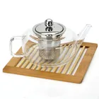 16oz Yf6020 Blooming And Loose Leaf Microwavable Stovetop Safe Glass Teapot With Removable Infuser