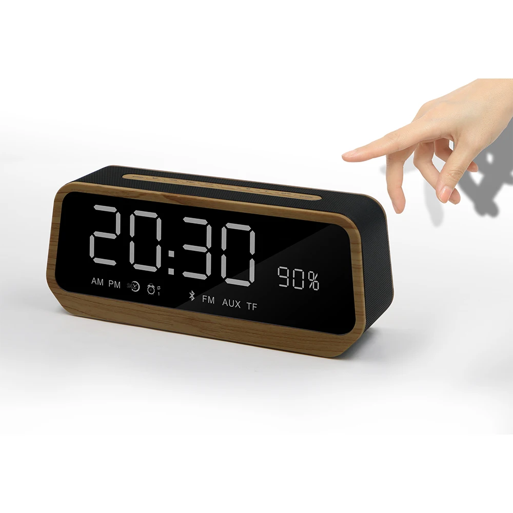 2019 LED Digital Alarm Clock USB Wireless Bluetooth Speaker Support Aux TF Office Bedroom Snooze Display Time Home Decor - ANKUX.COM