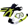 Wholesale Adults scuba dive gears diving mask and snorkel fins set,comfortable silicone female mask and snorkel combo