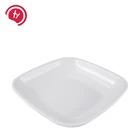 cheap plastic 100% melamine white square snack dish