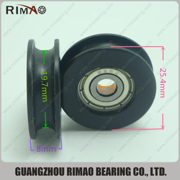 Furniture Closet Accessory 625 U groove Plastic Wardrobe Sliding Door Roller.jpg
