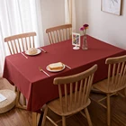 Waterproof Fabric Size Customized Red Hotel Wholesale Fabric Tablecloth