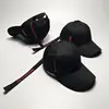 manufacture black cotton twill flat embroidered cycling sports cap custom made caps hats baseball cap with long strap for men