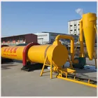 Dry 2 ton per hour wood sawdust rotary drum dryer / machine