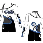 Sublimation cheerleading wear Crop top and Skirt for Cheer team