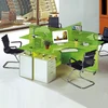 New Arrival green glass office desk furniture with partition