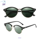 Vintage Retro Promotional Fashionable UV400 Low MOQ Sunglasses with Alloy Frame and TAC Polarized Round Lens