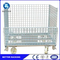 Foldable Galvanized Collapsible Wire Mesh Container
