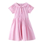 2019 kids frock design dress summer ruffles short sleeve cotton 100% dress for girls children