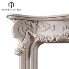 Fireplace Electric White Marble Fireplace White Marble Fireplace Decorative Flame Electric Fireplace Mantel Surround