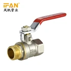 size 3/4'' female and male long handle double color bathtub parts and copper fittings brass iron ball valve