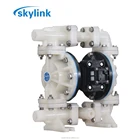 mini acid proof pneumatic air double diaphragm pump with plastic material