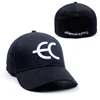 promotional unique cotton twill black flex fitted baseball cap closed back