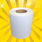 Coated art paper self adhesive barcode blank stickers label roll for sequence code print