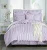 hotel 100% cotton duvet cover / bedding sets / 3cm sateen stripe violet queen size