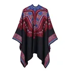 Winter Thick Warm Indian Ethnic Style Cashmere Wool Poncho Pashmina Shawl For Women