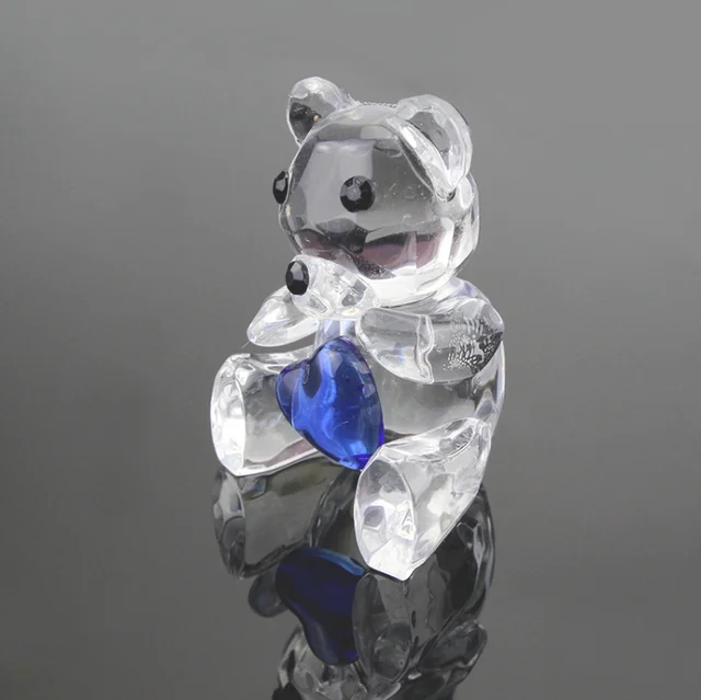 pretty animated crystal bear figurine christmas gift crystal