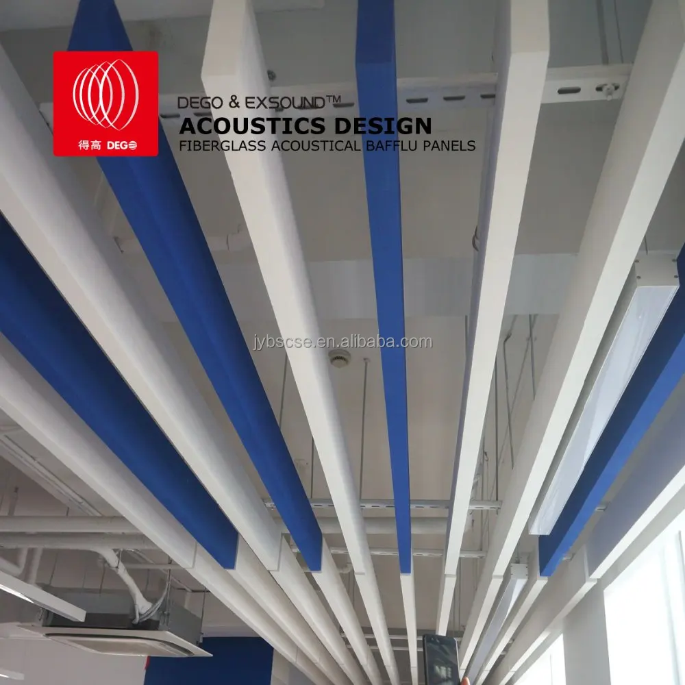 Linear Acoustical Panels Smooth Texture Fiberglass Acoustic