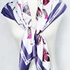 Luxury polyester silk plain personalized neck tie square head scarf