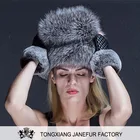 Luxurious thick fashion women natural animal fox fur hat