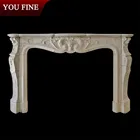 2019 New product Natural Stone Cultured Marble Fireplace Surround