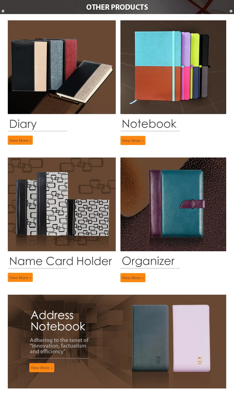 pu diary notebook and pen for gift with gift box