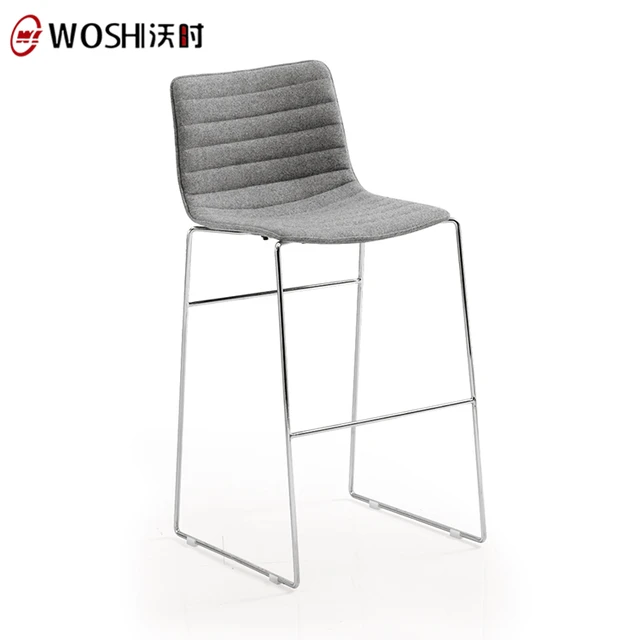 Fashion Fabric Cover Modern Bar Stool With Back Rest / Bar Stool High Chair