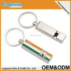 Promotional Cheap Souvenir Elephants India Custom Metal Whistle Keychain