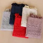 Top Selling Middle East Style Women Plain Cotton Lace Fringe Scarf Shawls