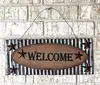 16.7x7 inches Rustic wholesale wood sign blanks with Stars Burlap for Indoor Outdoor