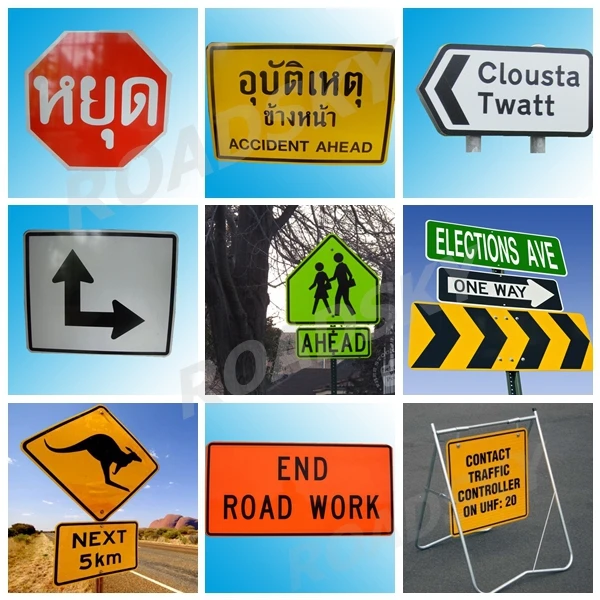 reflective informative traffic signs with aluminum plate made in