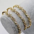 Fancy 18k gold plated 5A zircon bangle bracelet for women