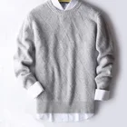 P18B015CH men crew neck cashmere sweater long sleeve pullover sweater knitting pattern