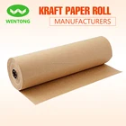 Brown kraft wrapping paper roll, large 30" x 1200" (100ft), made in China from 100% recycled material