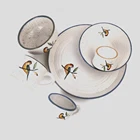 Hand Made Painted Ceramic Porcelain Stoneware Dolomite Tableware Dinnerware Table Dinner Ware Sets